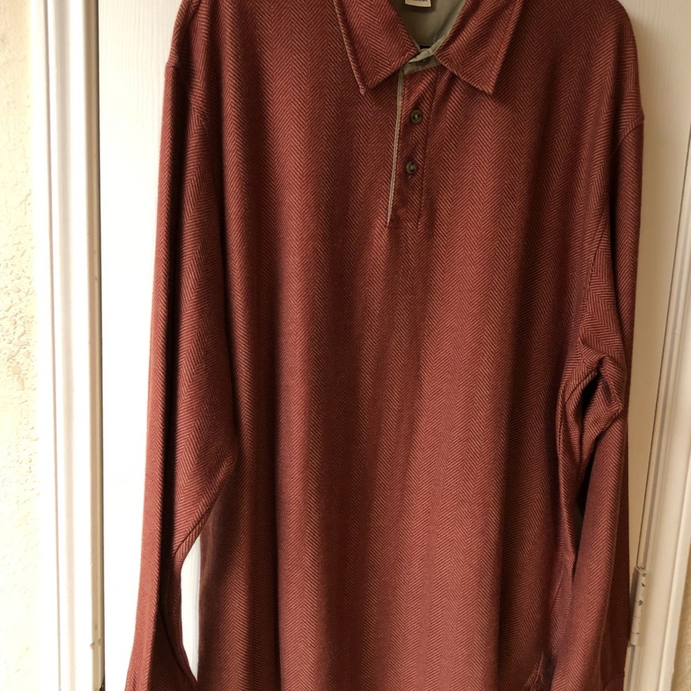 LL Bean Orange herringbone Shirt/jacket S/ XXL
